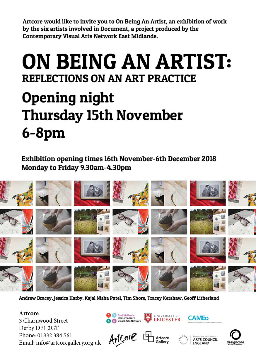 On being an artist exhibition flyer